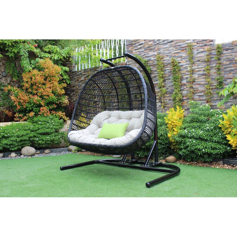 Bayou Breeze Esquivel Double Swing Chair with Stand
